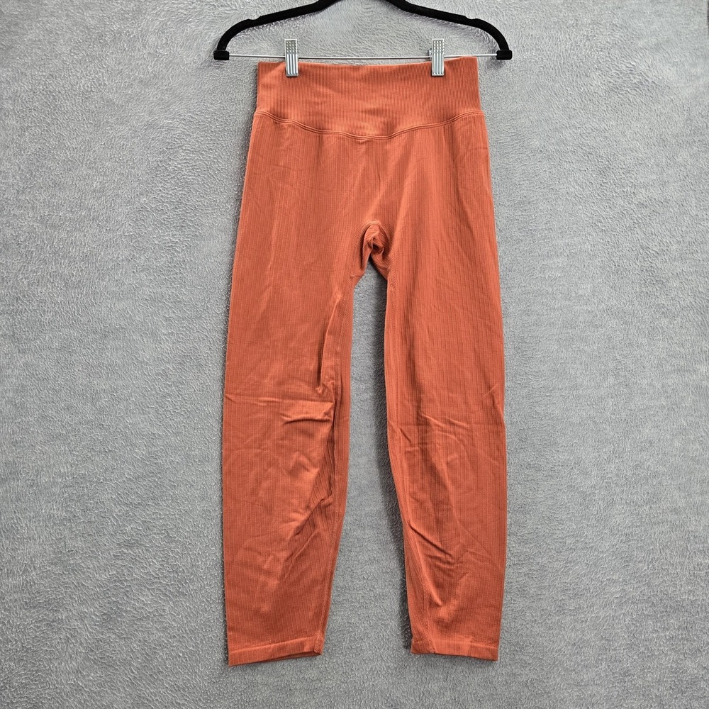 PINK Women Activewear Pants M Orange Yoga‎ Legging 22" Inseam